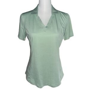 Lady Hagen Green V Neck Polo Size Small